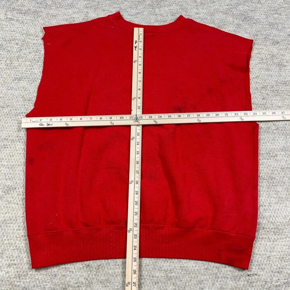 Vintage Alabama Crimson Tide Sweatshirt Men XXL Crewneck Cut Off Sleeveless Vest